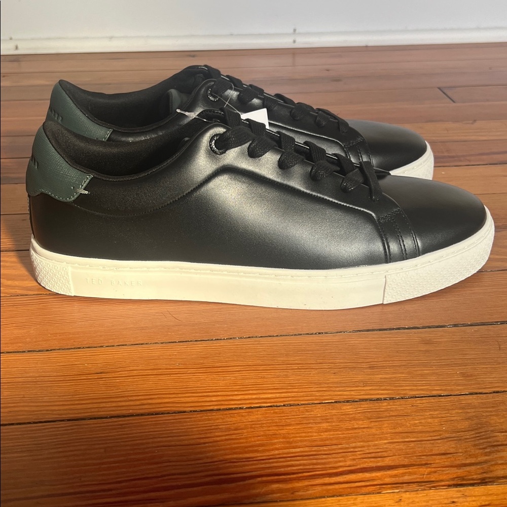 Ted Baker London Sleek Men's Robberto Black Leather Sneakers - NIB - Size 11 - Picture 5 of 13